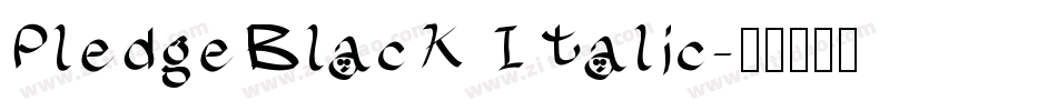 PledgeBlack Italic字体转换